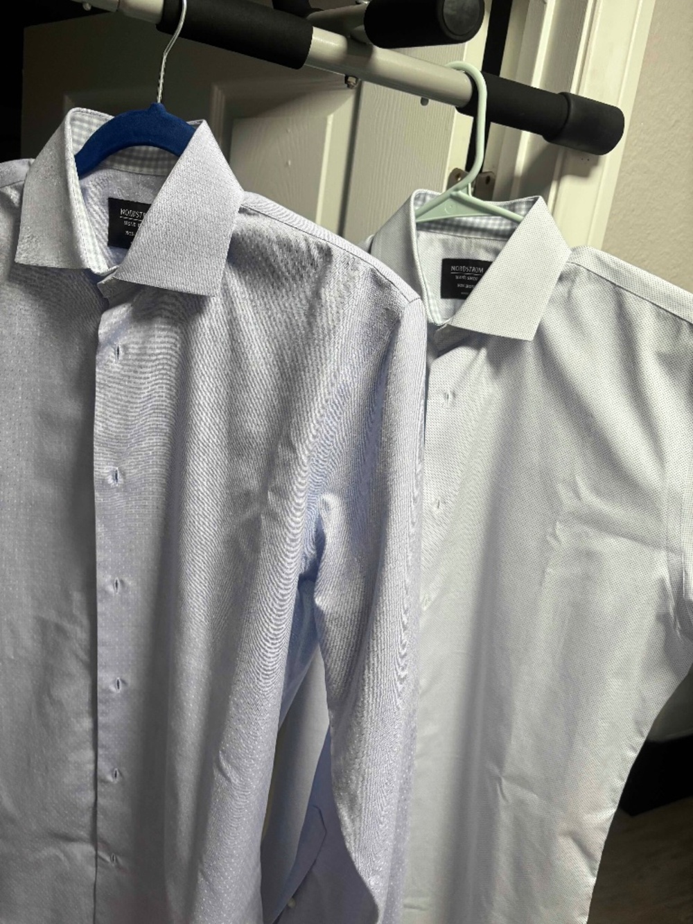 2 Norstrom Men's Shop Trim-Fit Shirts.  Non-Iron/Wrinkle-Free, Worn Once. 15-32
